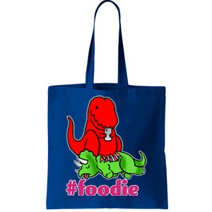 Foodie T-rex Food Selfie Tote Bag