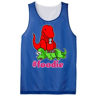 Foodie T-rex Food Selfie Mesh Reversible Basketball Jersey Tank