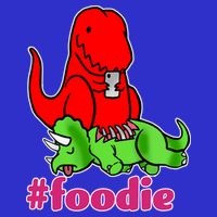 Foodie T-rex Food Selfie Poster