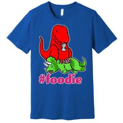 Foodie T-rex Food Selfie Premium T-Shirt