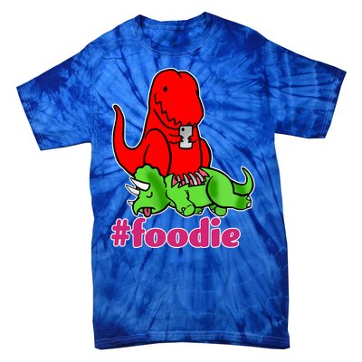 Foodie T-rex Food Selfie Tie-Dye T-Shirt