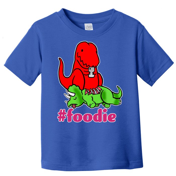 Foodie T-rex Food Selfie Toddler T-Shirt