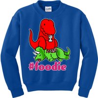 Foodie T-rex Food Selfie Kids Sweatshirt