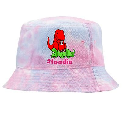 Foodie T-rex Food Selfie Tie-Dyed Bucket Hat