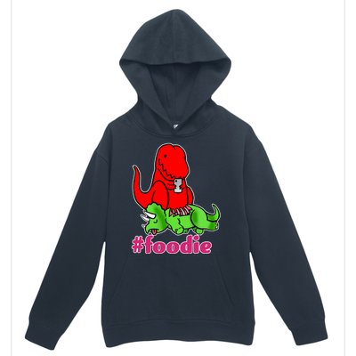 Foodie T-rex Food Selfie Urban Pullover Hoodie