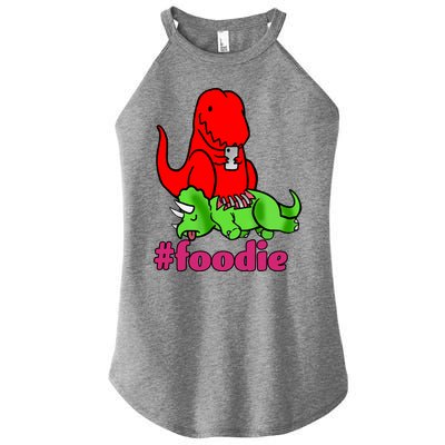 Foodie T-rex Food Selfie Women's Perfect Tri Rocker Tank