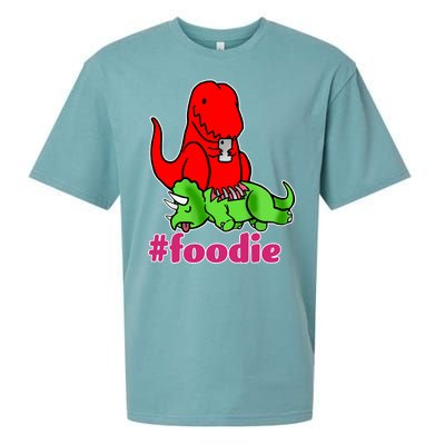 Foodie T-rex Food Selfie Sueded Cloud Jersey T-Shirt