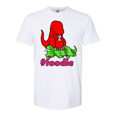 Foodie T-rex Food Selfie Softstyle CVC T-Shirt