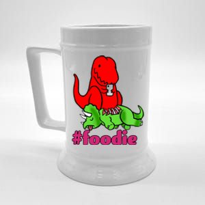 Foodie T-rex Food Selfie Beer Stein