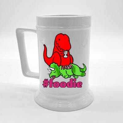 Foodie T-rex Food Selfie Beer Stein