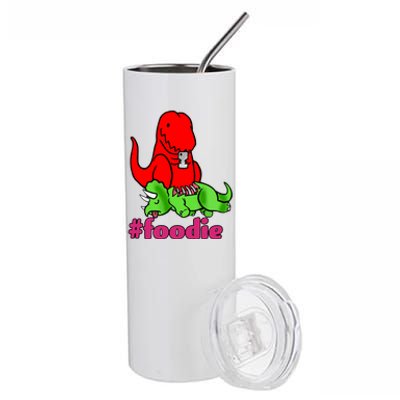 Foodie T-rex Food Selfie Stainless Steel Tumbler