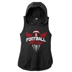 Football All-Star Team Jersey Logo Ladies PosiCharge Tri-Blend Wicking Draft Hoodie Tank