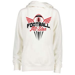 Football All-Star Team Jersey Logo Womens Funnel Neck Pullover Hood