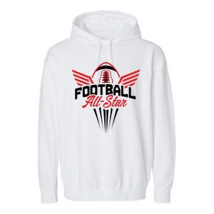 Football All-Star Team Jersey Logo Garment-Dyed Fleece Hoodie