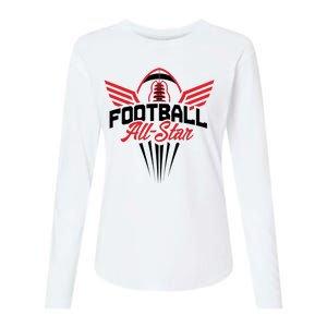 Football All-Star Team Jersey Logo Womens Cotton Relaxed Long Sleeve T-Shirt