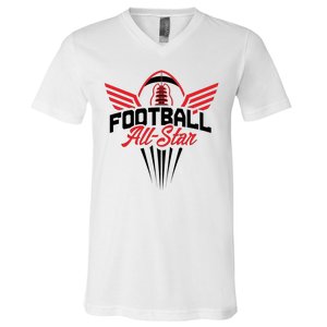 Football All-Star Team Jersey Logo V-Neck T-Shirt