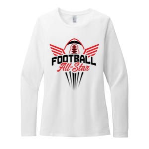 Football All-Star Team Jersey Logo Womens CVC Long Sleeve Shirt