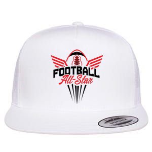 Football All-Star Team Jersey Logo Flat Bill Trucker Hat