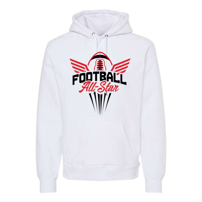 Football All-Star Team Jersey Logo Premium Hoodie