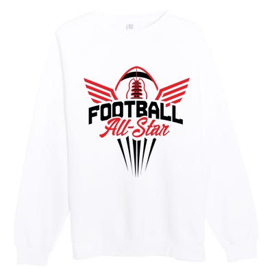 Football All-Star Team Jersey Logo Premium Crewneck Sweatshirt