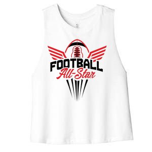 Football All-Star Team Jersey Logo Women's Racerback Cropped Tank