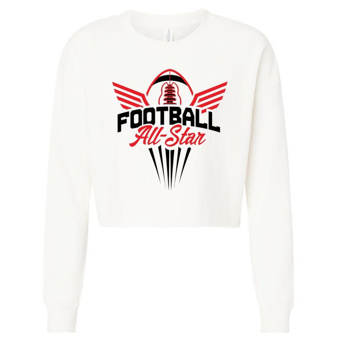 Football All-Star Team Jersey Logo Cropped Pullover Crew