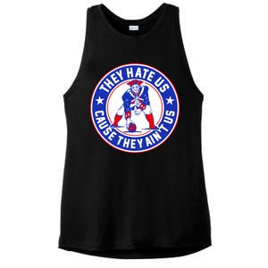 Football Champions They Hate Us Cause They Ain't US New England Ladies PosiCharge Tri-Blend Wicking Tank