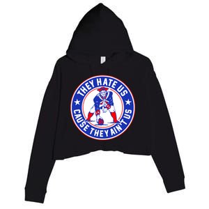 Football Champions They Hate Us Cause They Ain't US New England Crop Fleece Hoodie