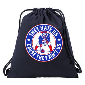 Football Champions They Hate Us Cause They Ain't US New England Drawstring Bag