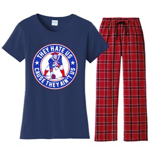 Football Champions They Hate Us Cause They Ain't US New England Women's Flannel Pajama Set