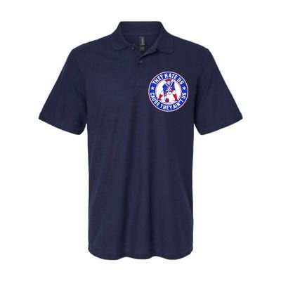 Football Champions They Hate Us Cause They Ain't US New England Softstyle Adult Sport Polo