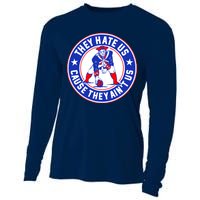 Football Champions They Hate Us Cause They Ain't US New England Cooling Performance Long Sleeve Crew