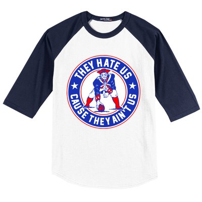 Football Champions They Hate Us Cause They Ain't US New England Baseball Sleeve Shirt