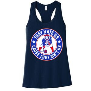 Football Champions They Hate Us Cause They Ain't US New England Women's Racerback Tank