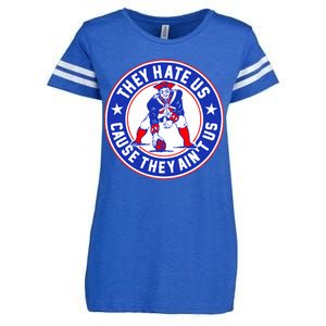 Football Champions They Hate Us Cause They Ain't US New England Enza Ladies Jersey Football T-Shirt