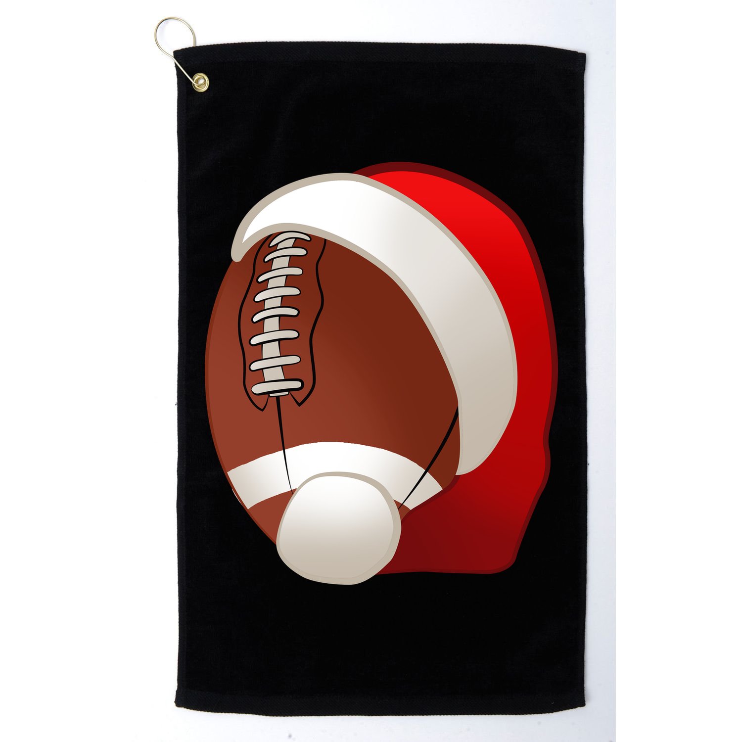 Football Christmas Santa Golf Towel