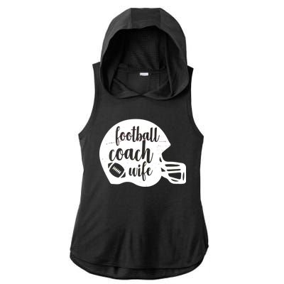 Football Coach Wife Ladies PosiCharge Tri-Blend Wicking Draft Hoodie Tank