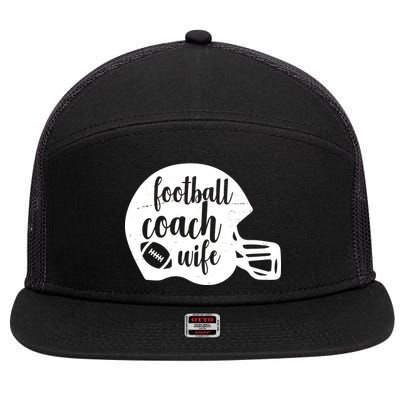 Football Coach Wife 7 Panel Mesh Trucker Snapback Hat