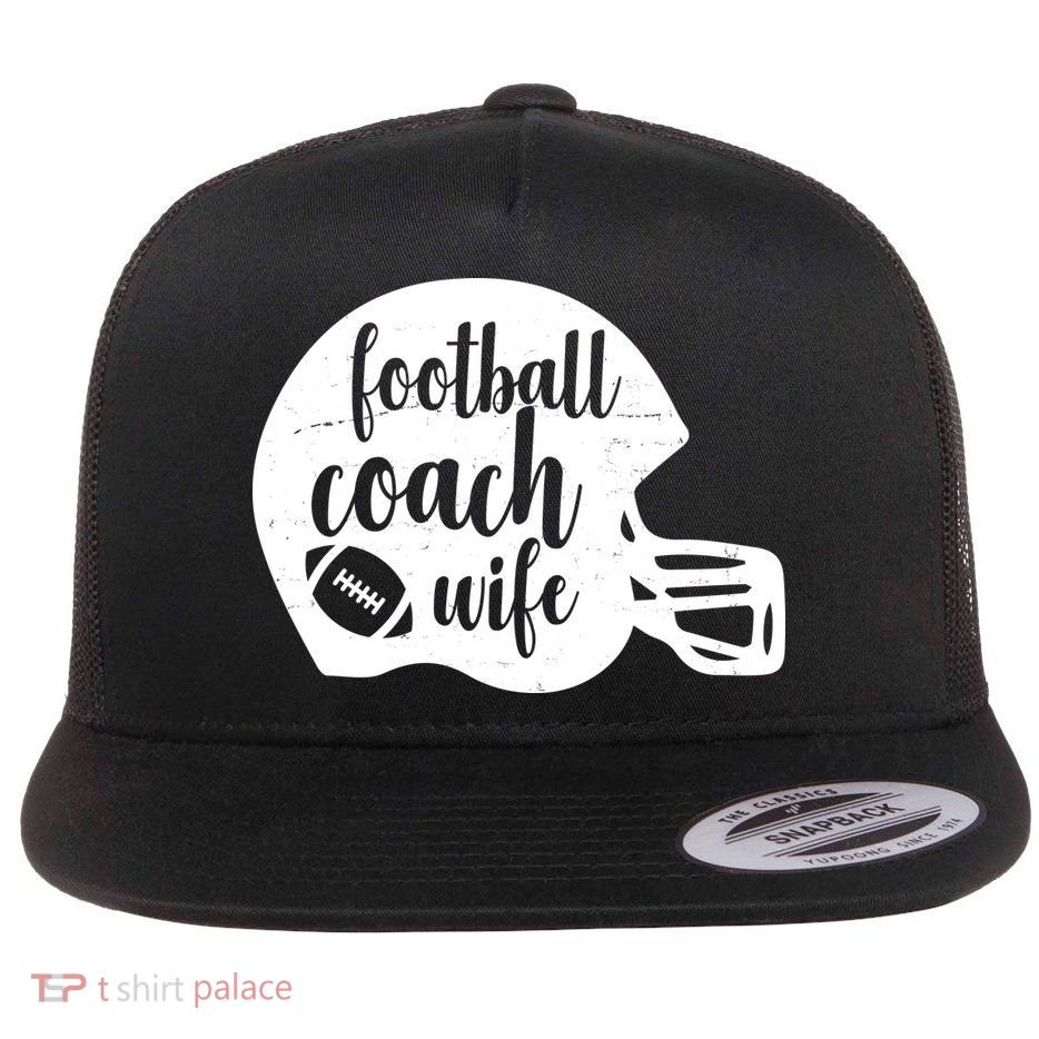 Football Coach Wife Flat Bill Trucker Hat