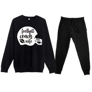 Football Coach Wife Premium Crewneck Sweatsuit Set