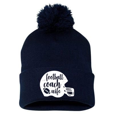 Football Coach Wife Pom Pom 12in Knit Beanie