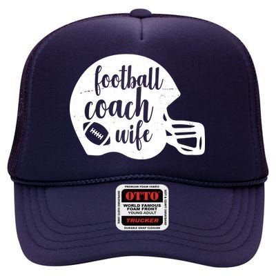 Football Coach Wife High Crown Mesh Back Trucker Hat