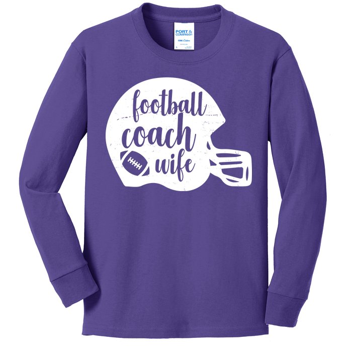 Football Coach Wife Kids Long Sleeve Shirt