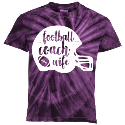 Football Coach Wife Kids Tie-Dye T-Shirt