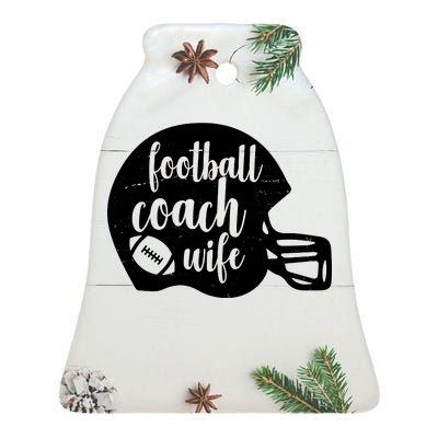 Football Coach Wife Ceramic Bell Ornament