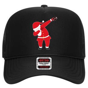 Football Dabbing Santa High Crown Mesh Back Trucker Hat