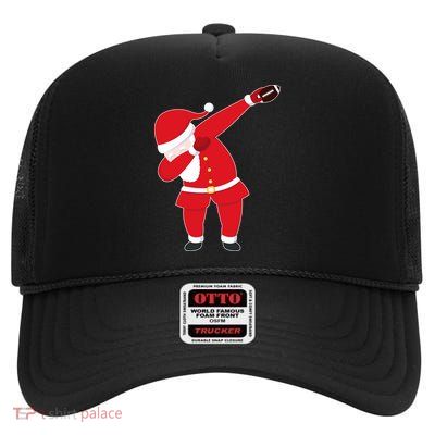 Football Dabbing Santa High Crown Mesh Back Trucker Hat