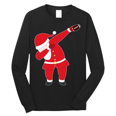 Football Dabbing Santa Long Sleeve Shirt