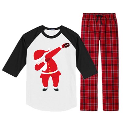 Football Dabbing Santa Raglan Sleeve Pajama Set