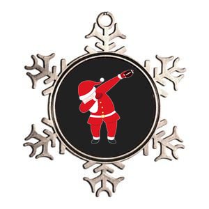 Football Dabbing Santa Metallic Star Ornament